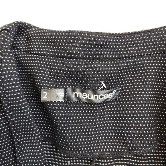 Maurices Blazer Jacket 2XL black white Polka Dot Office Casual Career Long Slv - Picture 5 of 7